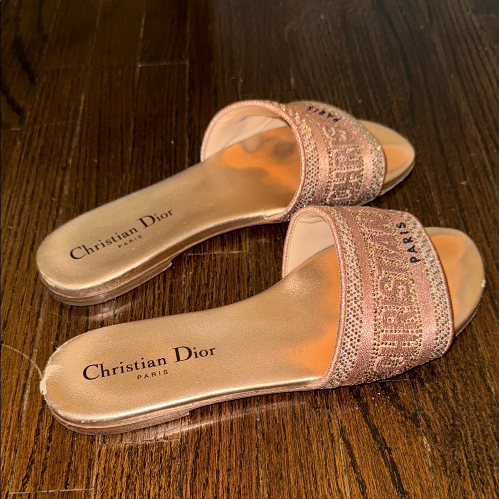 Dior Women's Pink Slide Sandals